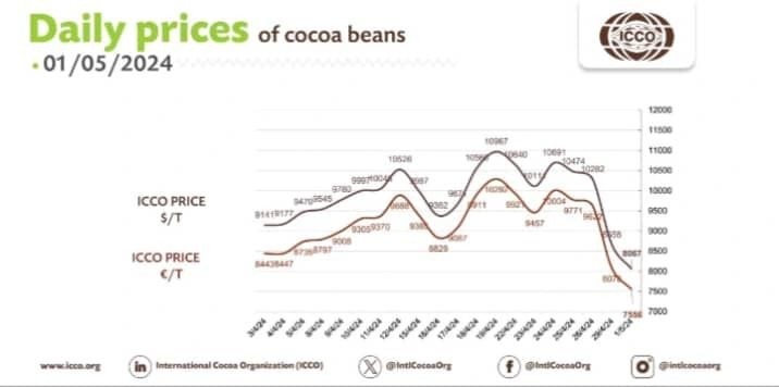ICCO cocoa prices graph 1 may