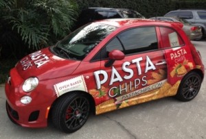 Pasta chips car