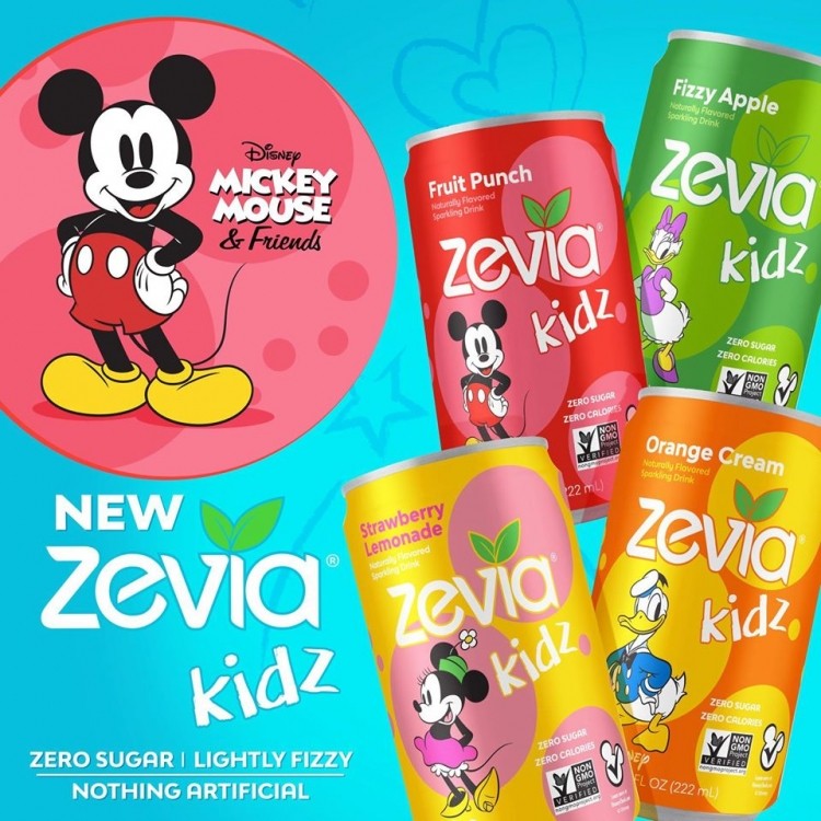 Zevia teams up with Disney on new Kidz zero sugar soda line