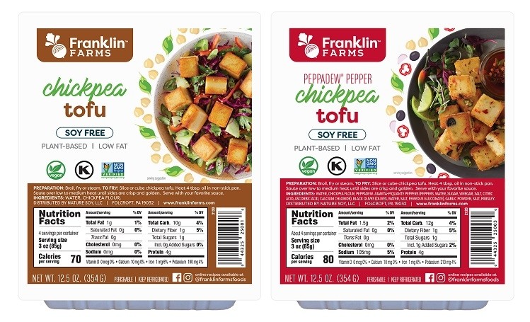 Franklin Farms unveils chickpea 'tofu'