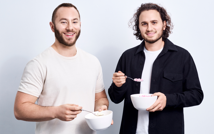 Magic Spoon founders Gabi Lewis (left) and Greg Sewitz (right). Picture: Magic Spoon