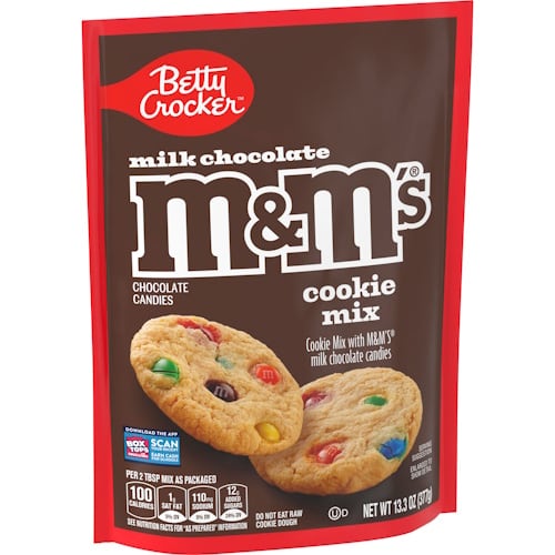Betty Crocker has introduced Sugar Cookie Mix with M&M’s and Fudgy Blondie Bar Mix with M&M’s Minis,