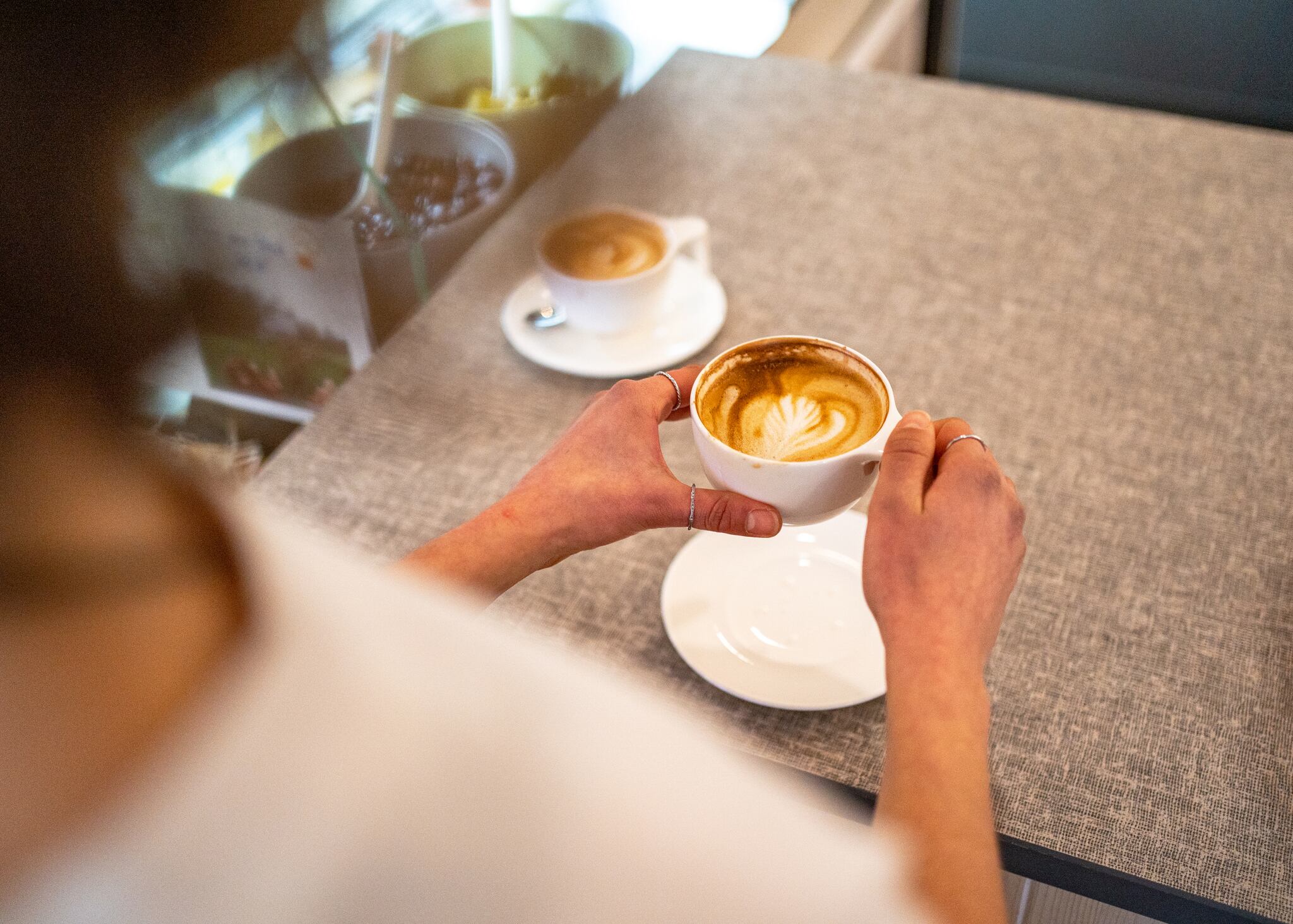At supermarket selling organic and fair trade foods