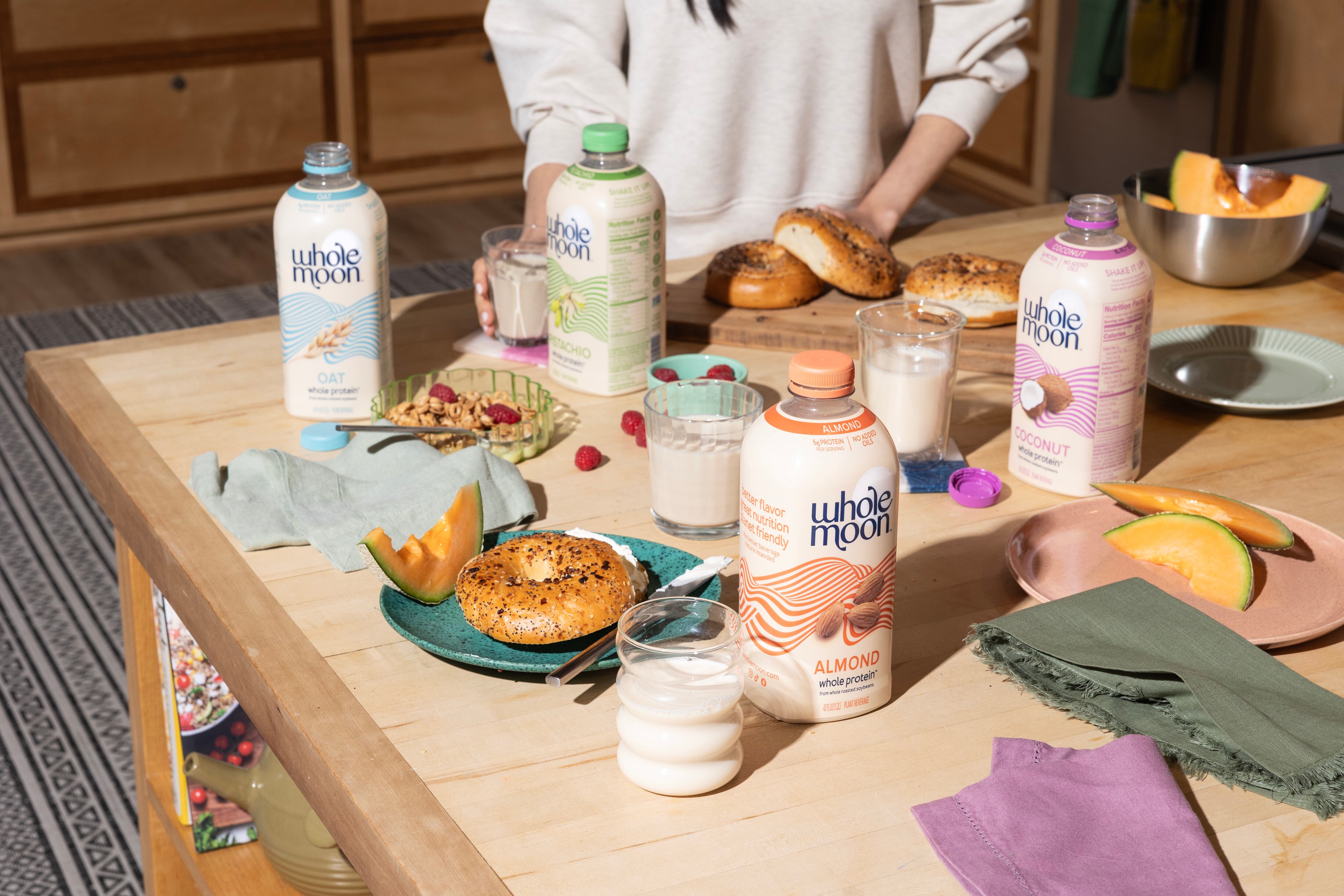 Whole Moon is leaning heavily into whole ingredients as a differentiator, tying them to texture, drinkability and nutritional familiarity.