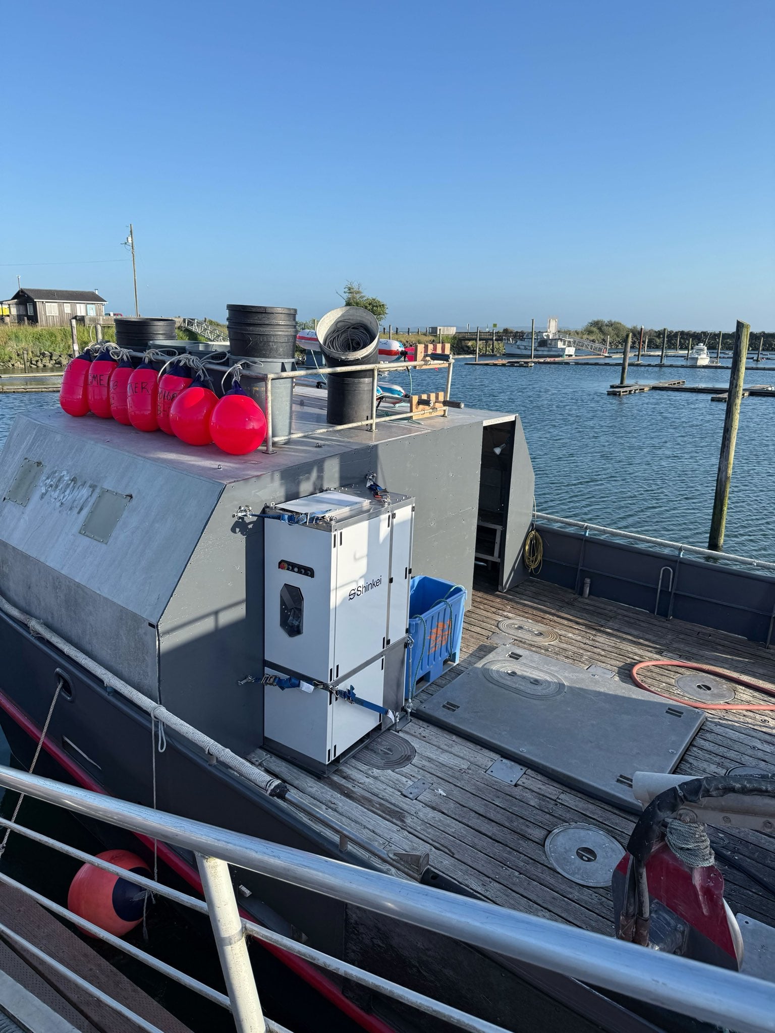 Shinkei Systems loans fishers its Poseidon robot, which is about the size of a small refrigerator.