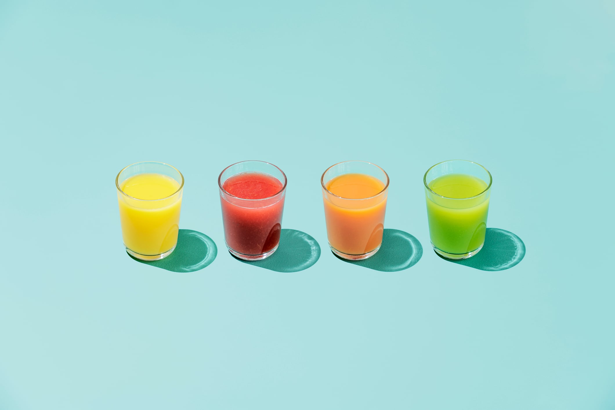 four different juices