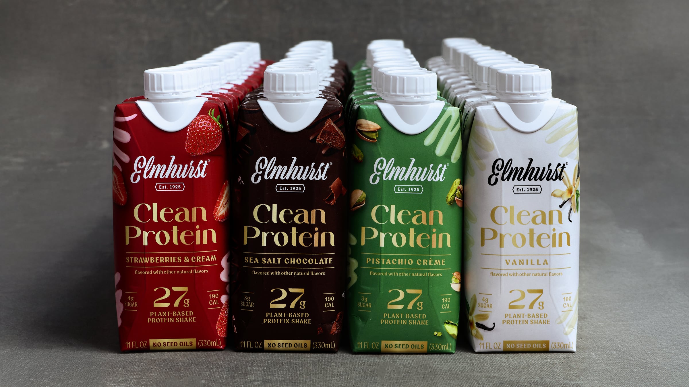 Clean Protein delivers 27 grams of protein per serving, using a blend of pea and mung bean protein, along with 190 calories, about 3 grams of sugar and between 2 and 5 grams of fiber depending on the SKU