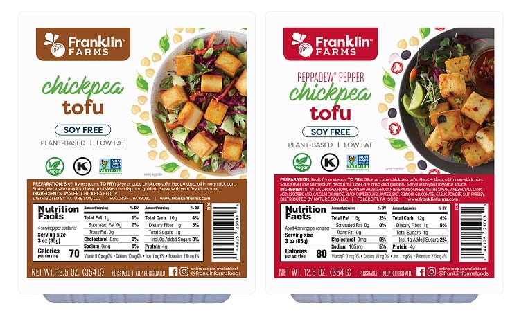 Franklin Farms unveils chickpea 'tofu'