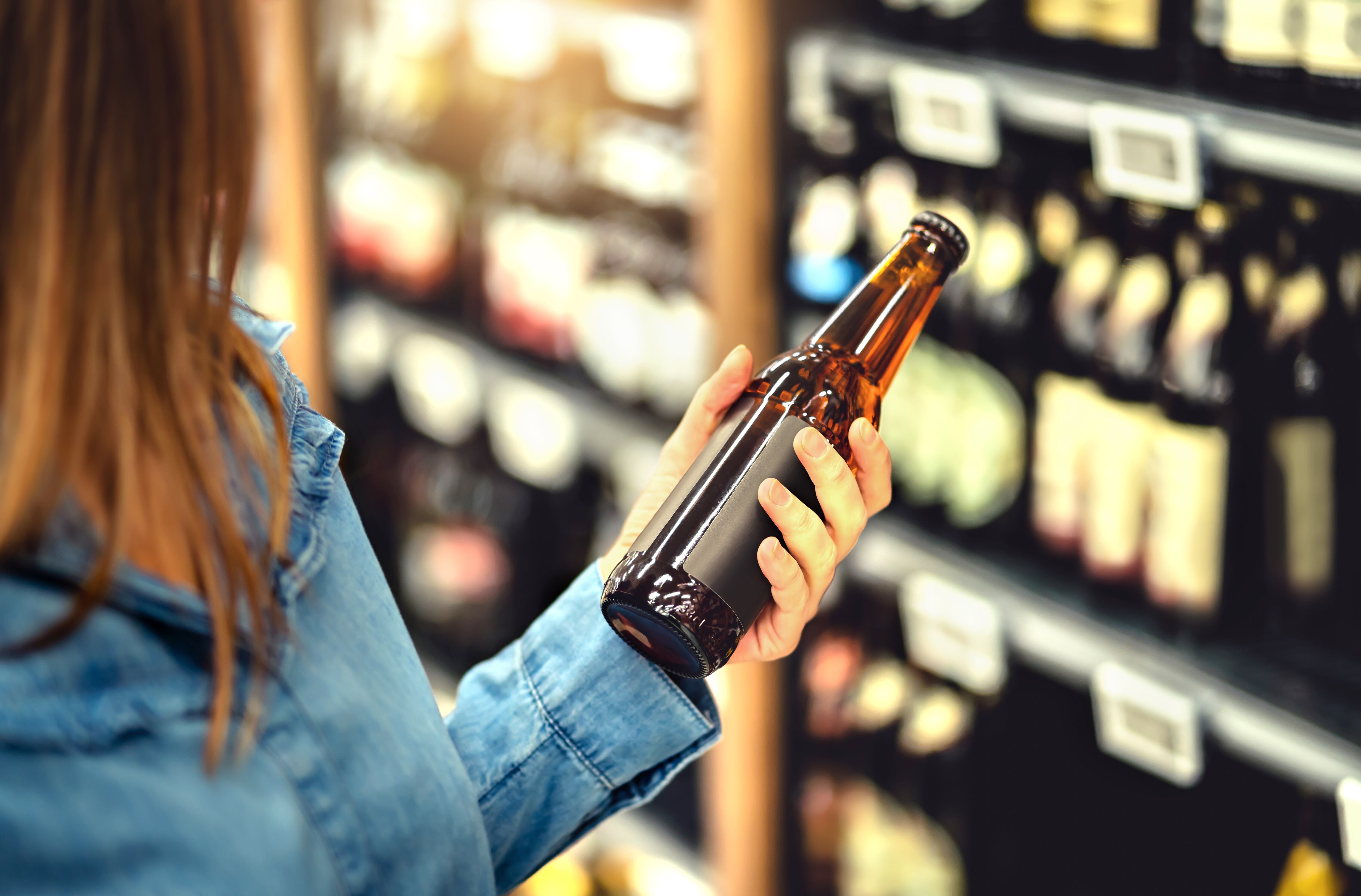 Consumer buying beer