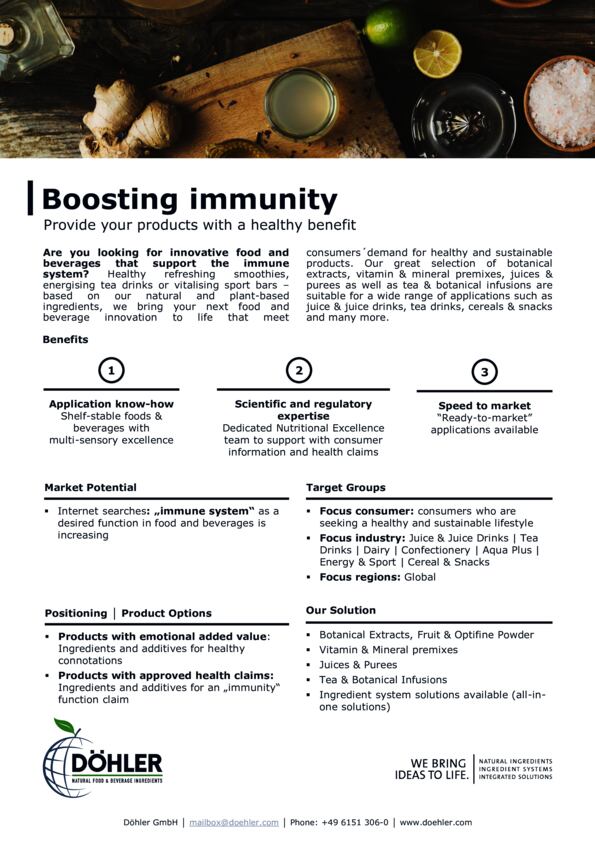 Natural ingredients that support the immune system