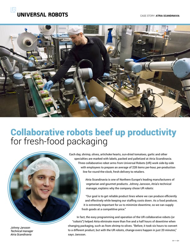 Food Packaging Benefits from Collaborative Robots