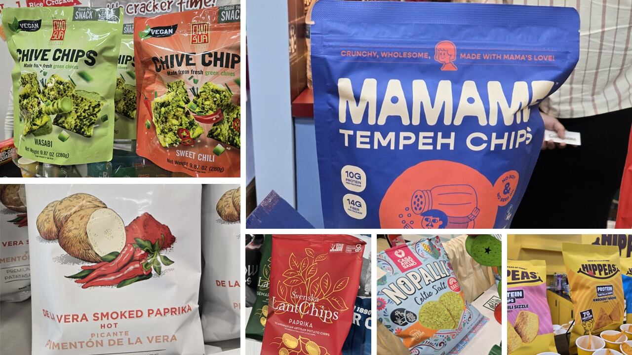 Snacks upgraded with protein, global flavors and alternative bases, repositioning chips as more functional and diverse.