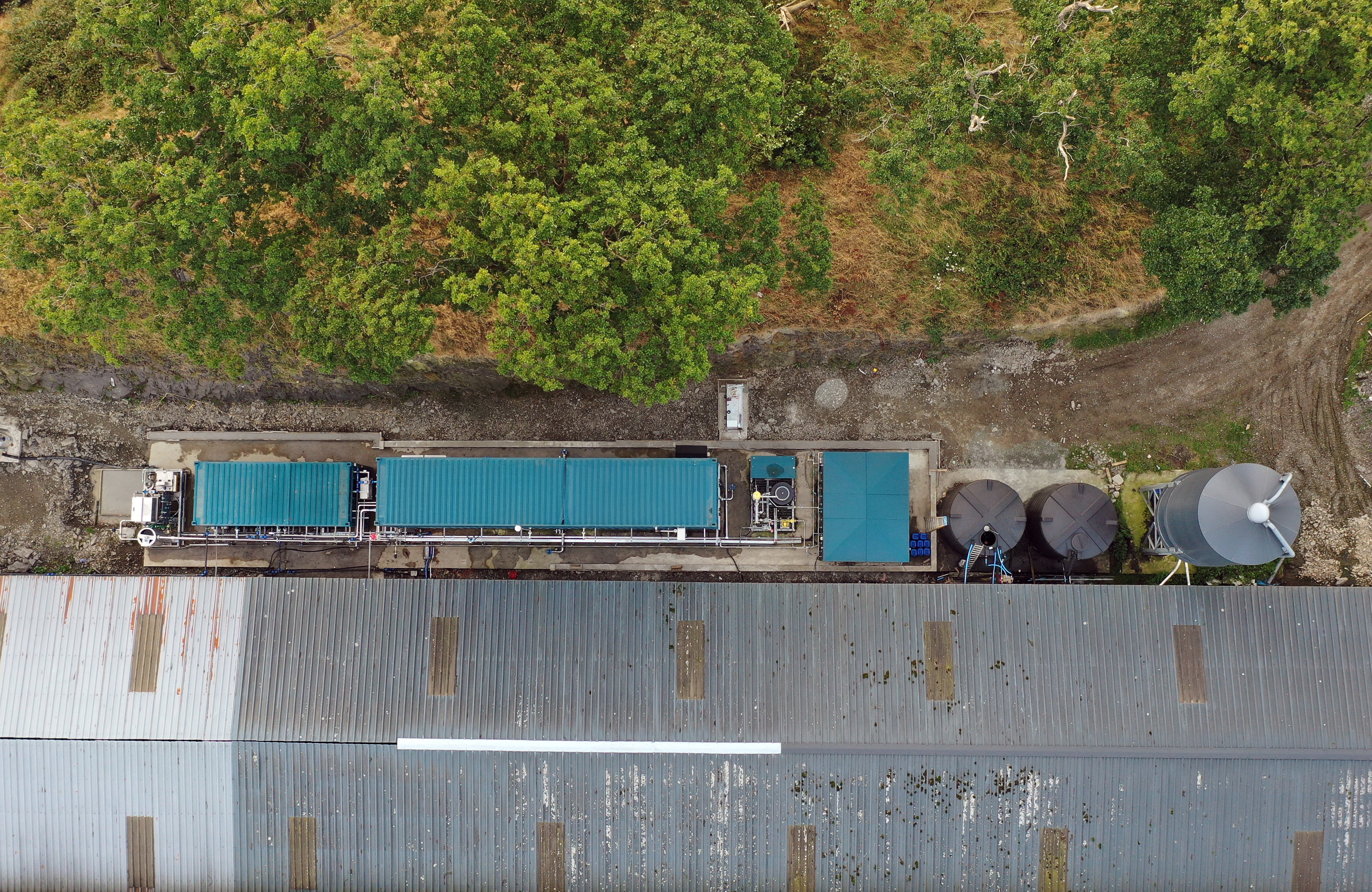 slurry treatment system by wase on dairy farm