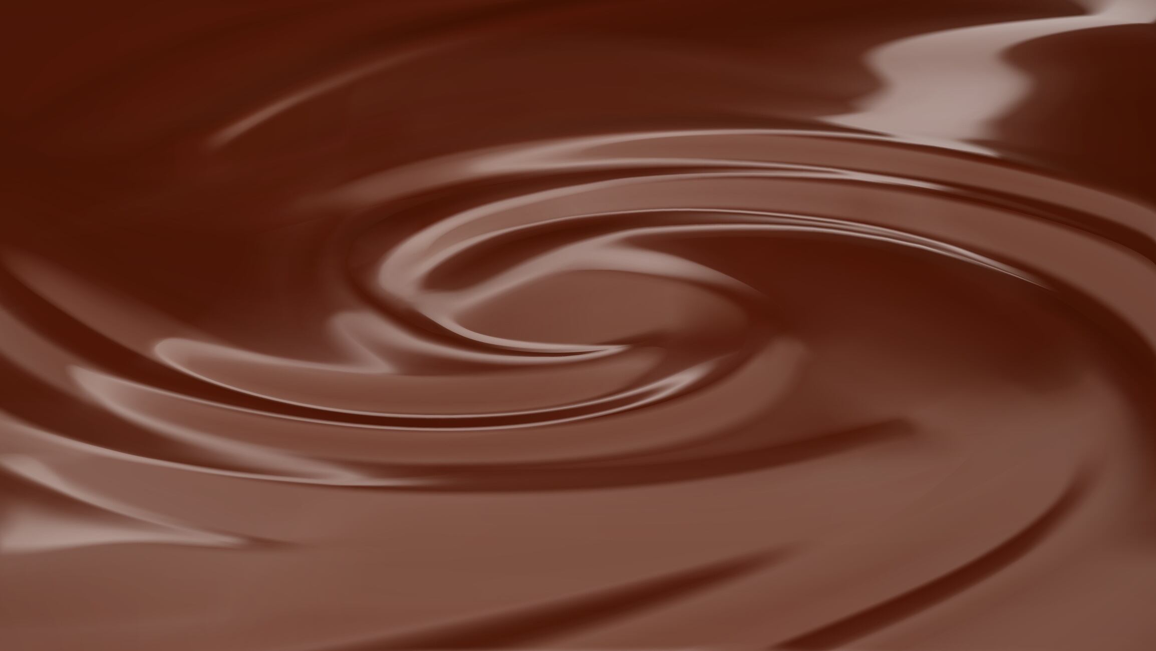 Swirl of liquid milk chocolate.