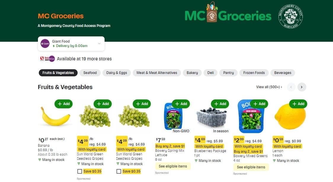 Instacart teams with Maryland County to alleviate food insecurity, support local grocers with ‘groundbreaking,' replicable MC Groceries program