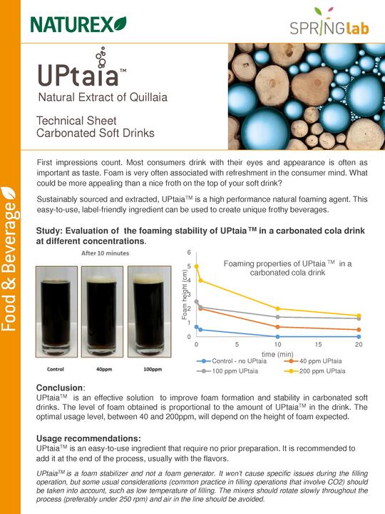 Natural foaming for carbonated & instant drinks