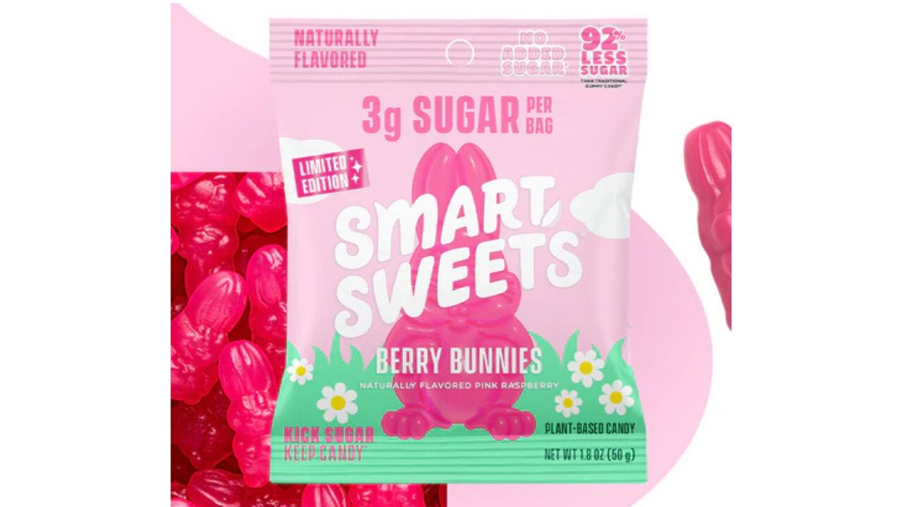 The gummy candies contain 92% less sugar.