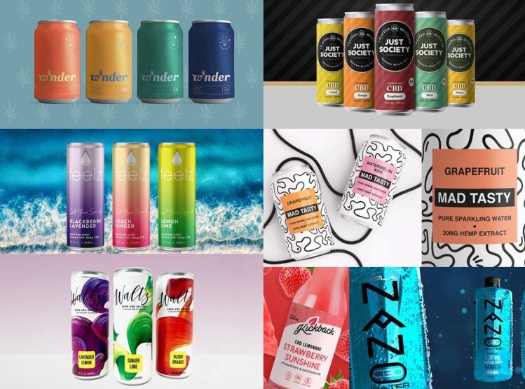 CBD beverages span teas and sparkling water to lemonade