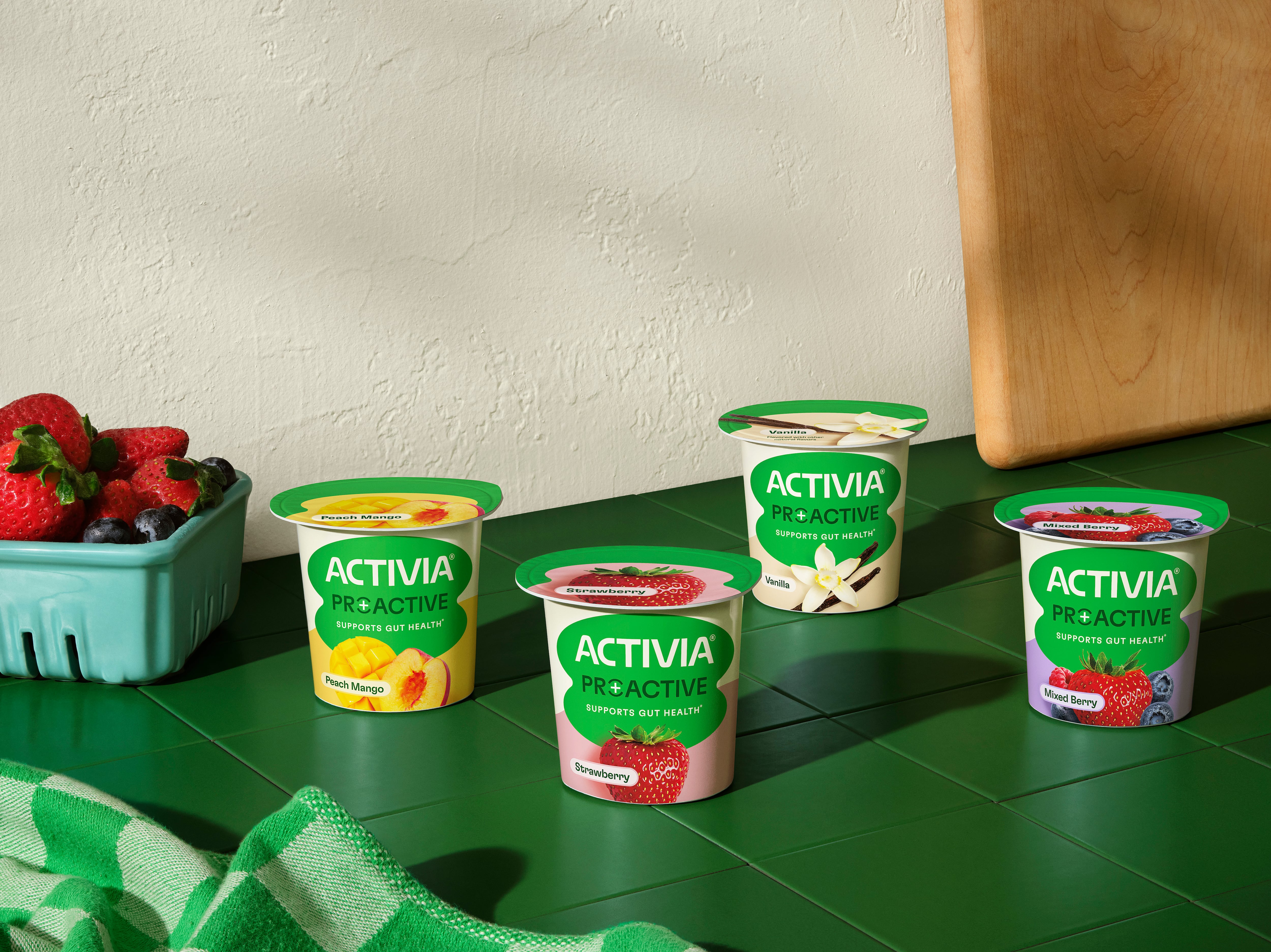 For the Proactive cups, Activia “cleaned up” the ingredient list by removing three grams of sugar from each cup, carrageenan, stabilizers and gums, and adding 10-grams of protein and 3 grams of prebiotics per cup.
