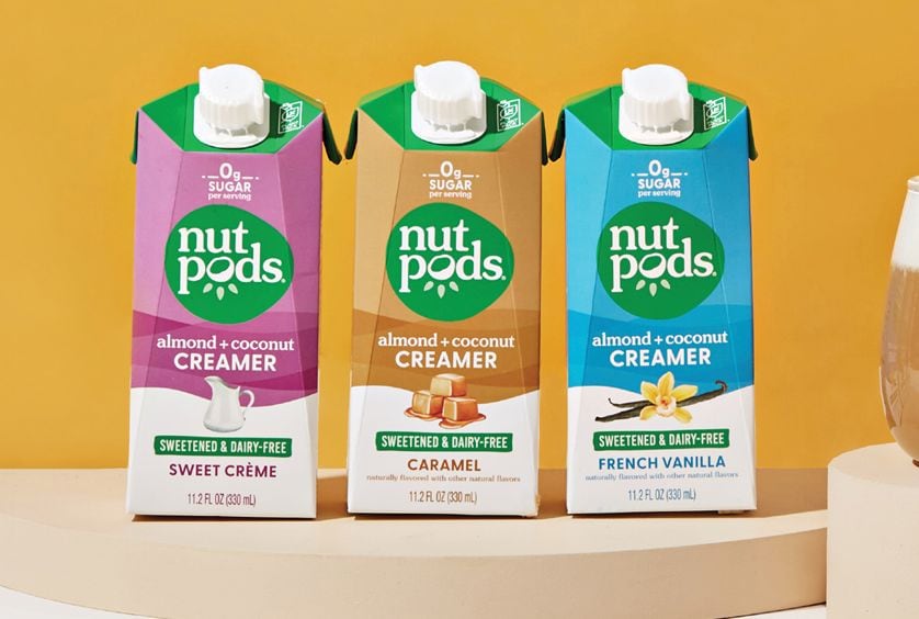 Nutpods unveils zero sugar, sweetened plant-based creamers