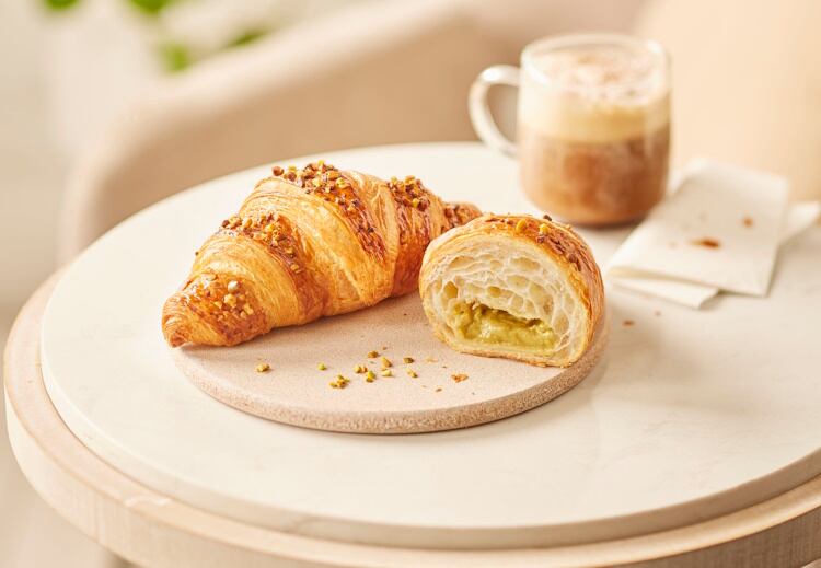 Bridor's pistachio-filled croissant