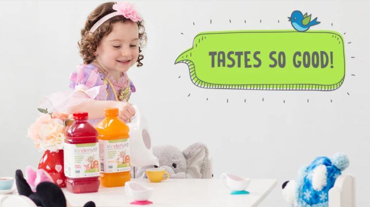 Kinderlyte oral electrolyte solution for kids