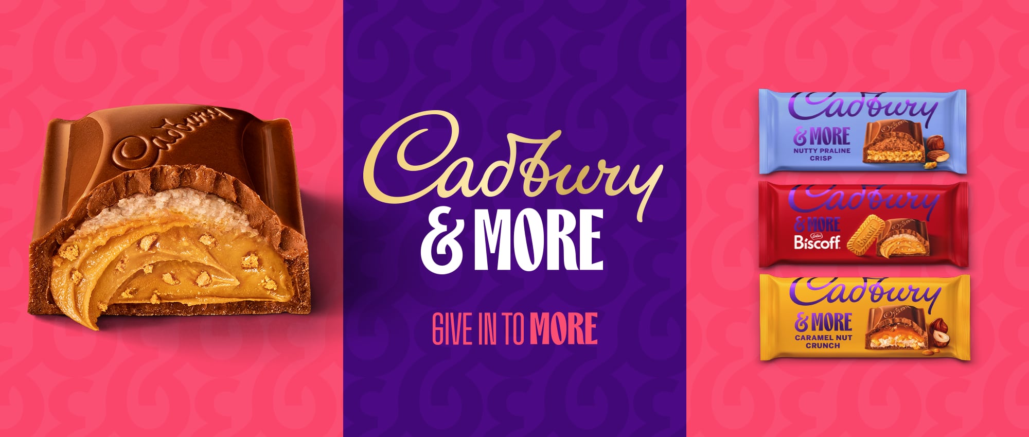 Cadbury &More chocolate tablets including the new Biscoff flavour.