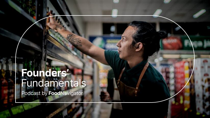 A man stocks shelves in a convenience store