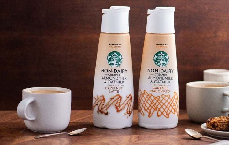 Starbucks and Nestlé team up to create oatmilk + almondmilk non-dairy creamers