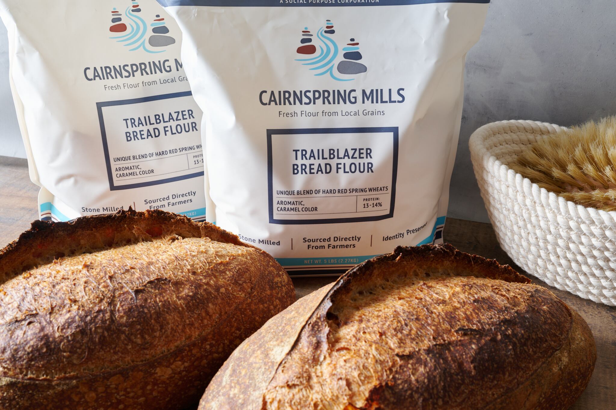 Cairnspring Mills started operations eight years ago as a way to “maintain a viable farming heritage industry for next 100 years” by offering producers in the Skagit Valley in Washington state a way to process the non-commodity cereal grains regeneratively grown as a rotational crop to suppress weeds and discourage pests and disease between plantings of their main cash crops.