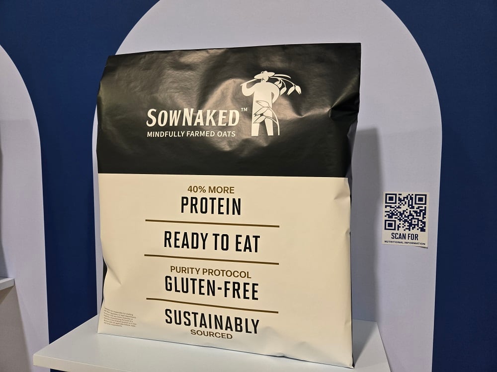 The oats were developed using conventional farming methods and offer 40% more protein than conventional options. They also have a lower carbon footprint and are gluten-free.