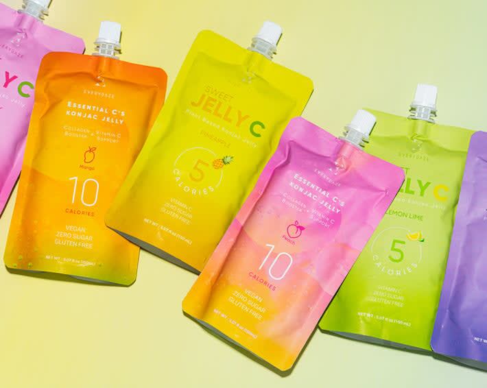 Everydaze adds collagen and vitamin C to its konjac pouches.