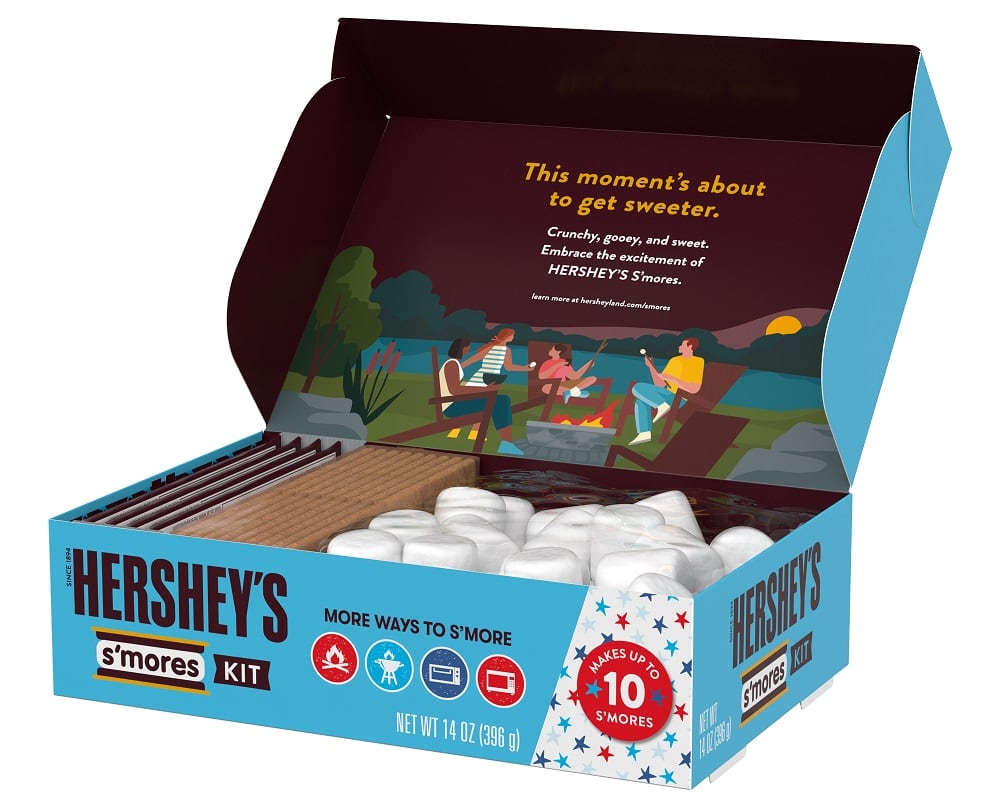 The Hershey Co. partnered with Mondelez and Kraft Heinz to conveniently package all the ingredients for s'mores in a range of kits.