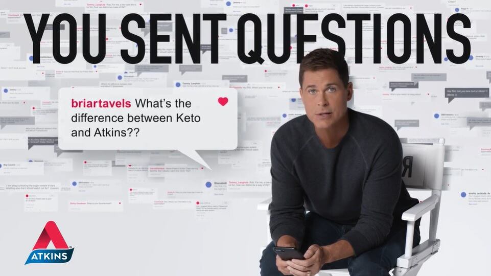 Atkins Nutritionals & Rob Lowe tackle misinformation about the low-carb diet in new campaign