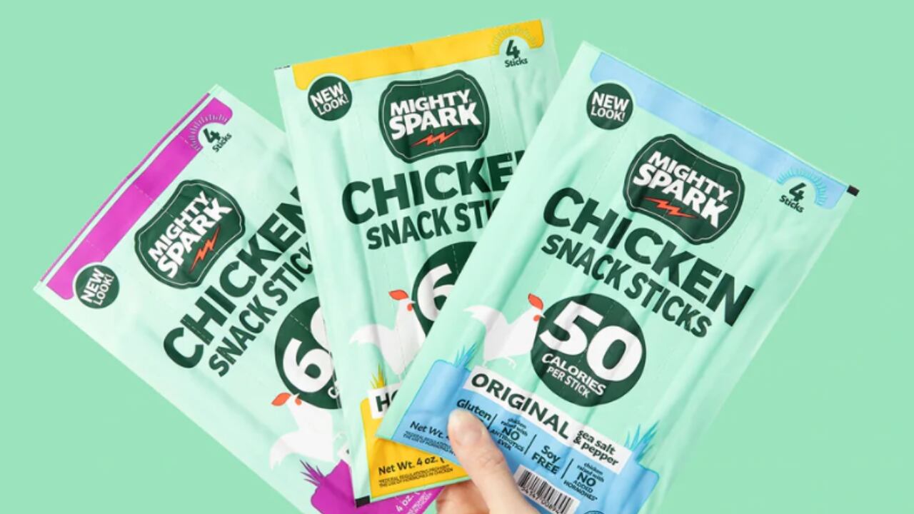 Mighty Spark launched its Maple Chicken Snack Stick flavor in February.