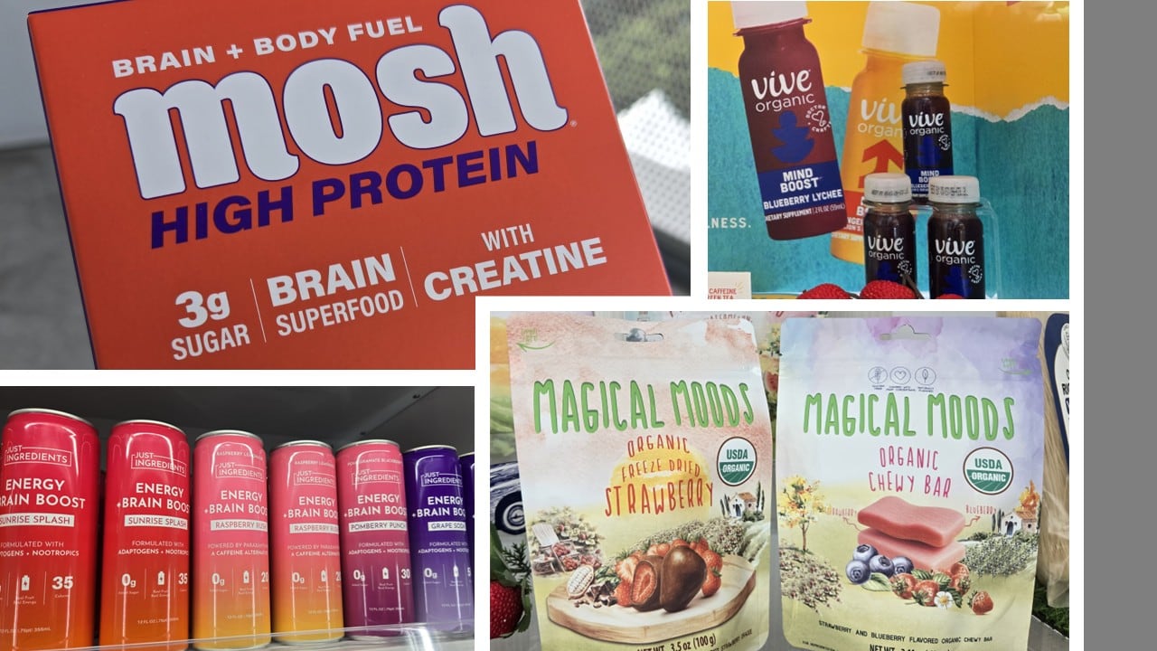 Products increasingly formulated with ingredients that target focus, mood and cognitive performance.