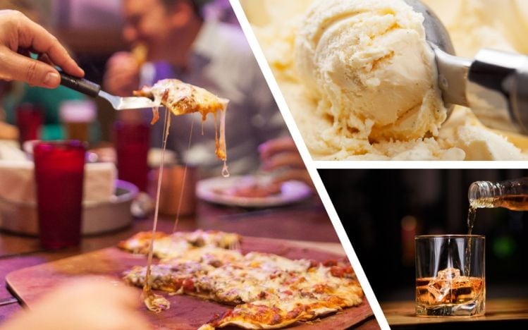 Coronavirus cuisine? Pizza, booze and ice cream... 