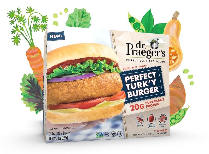 Dr. Praeger’s Perfect Turk’y Burger expands appeal to meat-eaters while still placing veggies centerstage 