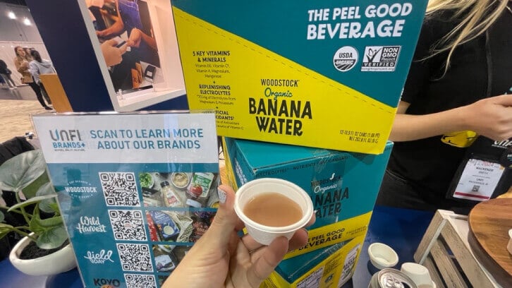 Banana Water’s clean label features one ingredient