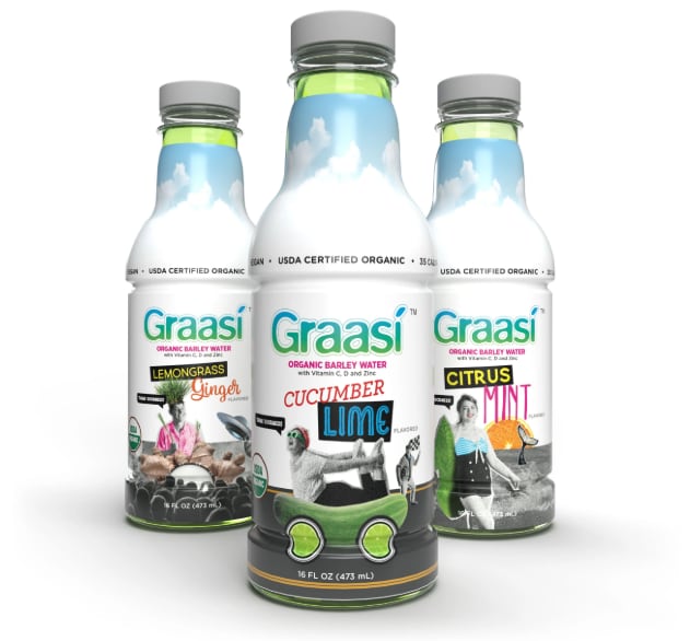 The 16oz bottles come in Cucumber Lime, Lemongrass Ginger and Citrus Mint.