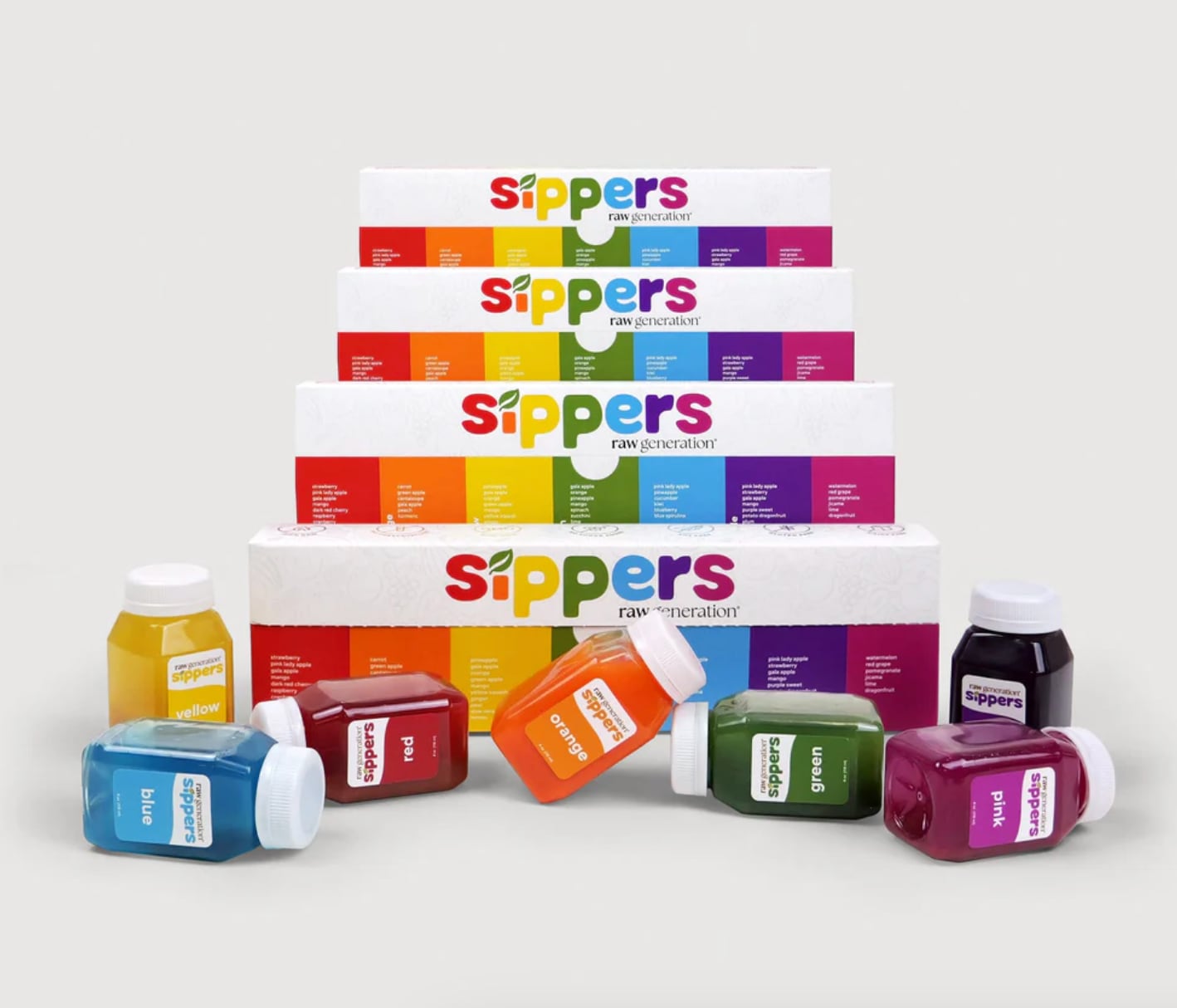Raw Generation's lineup of Little Sippers for kids