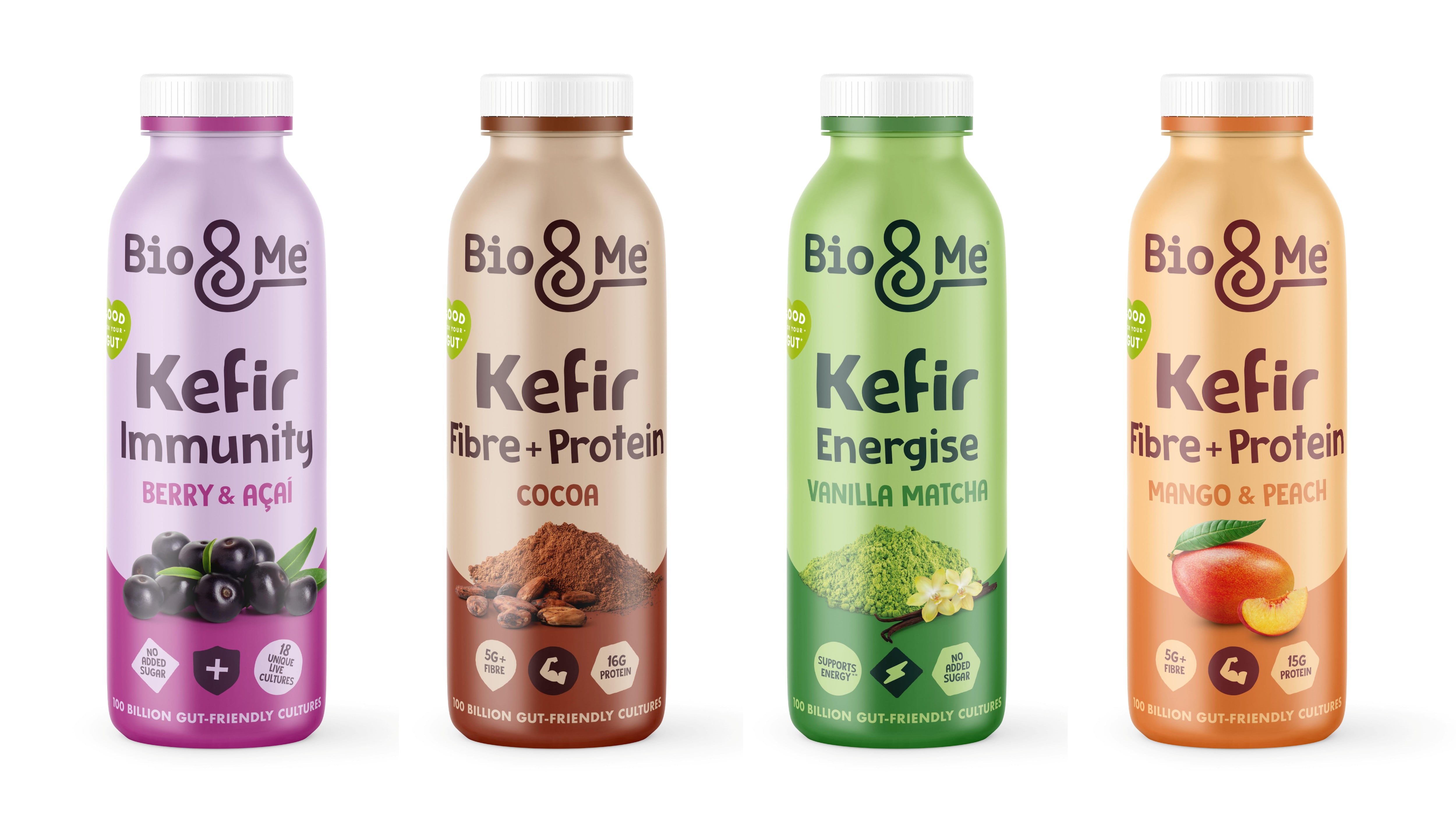 Bio&Me functional kefir drinks range in the yoghurt aisle.