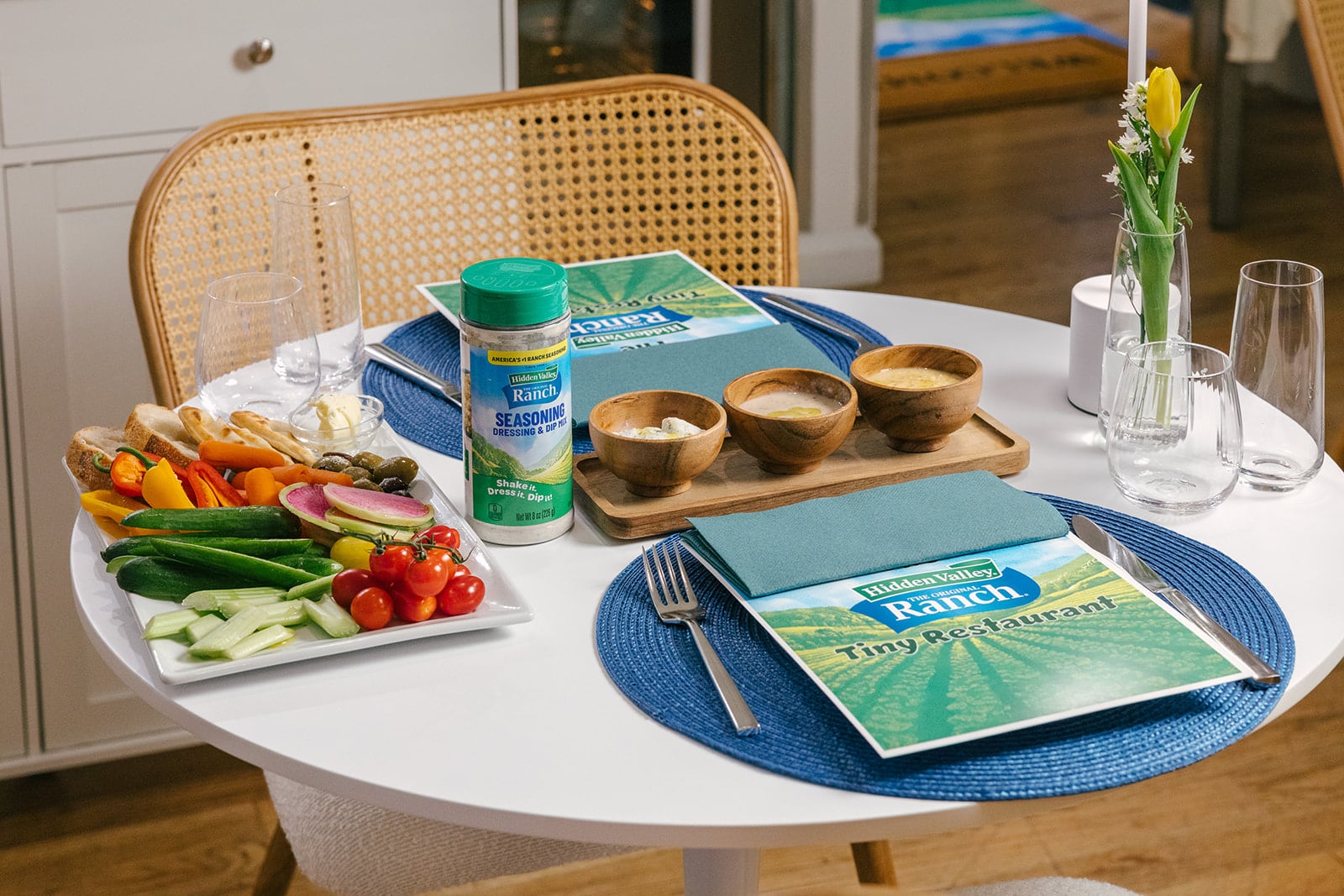 The pop-up featured a menu of appetizers, mains and dessert featuring Hidden Valley’s ranch seasoning