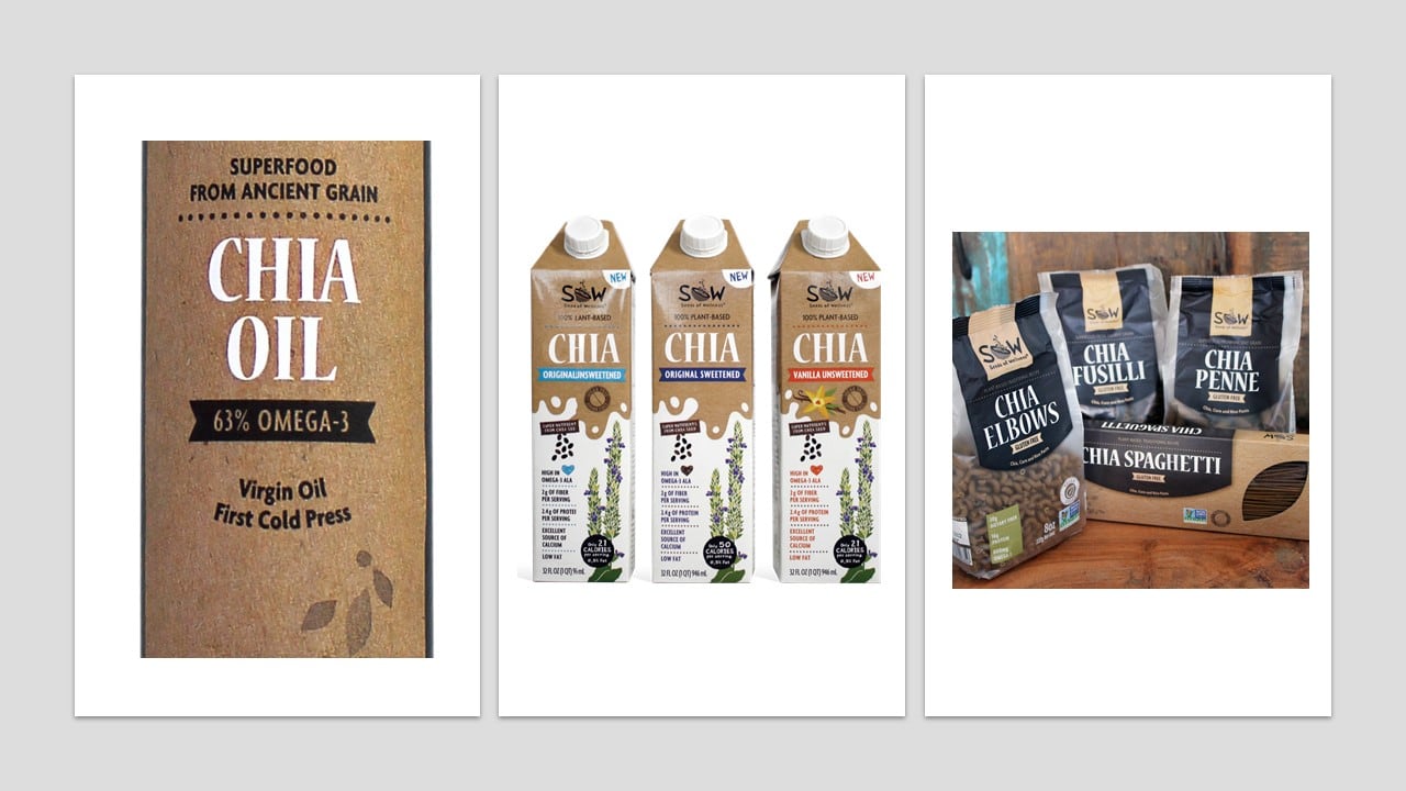 Chia-fueled innovation with a clean, simple ingredients list