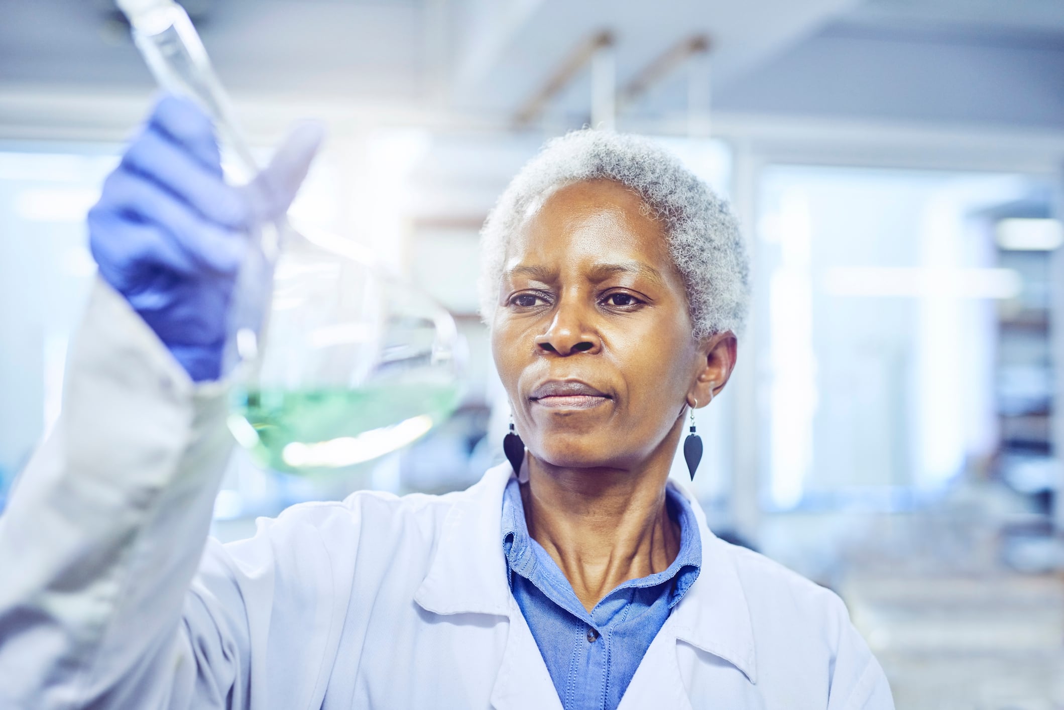 Shot of a mature scientist working in a lab