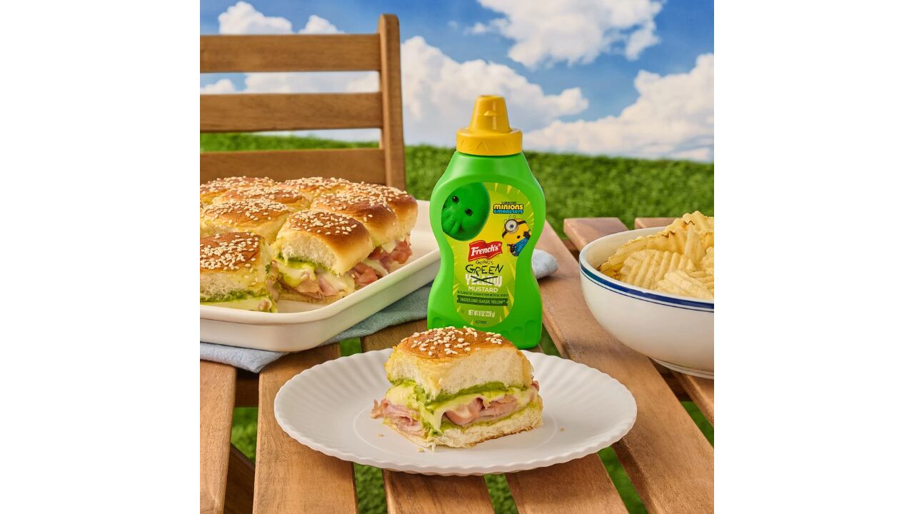 The new green-colored mustard is just in time for summer movie season.