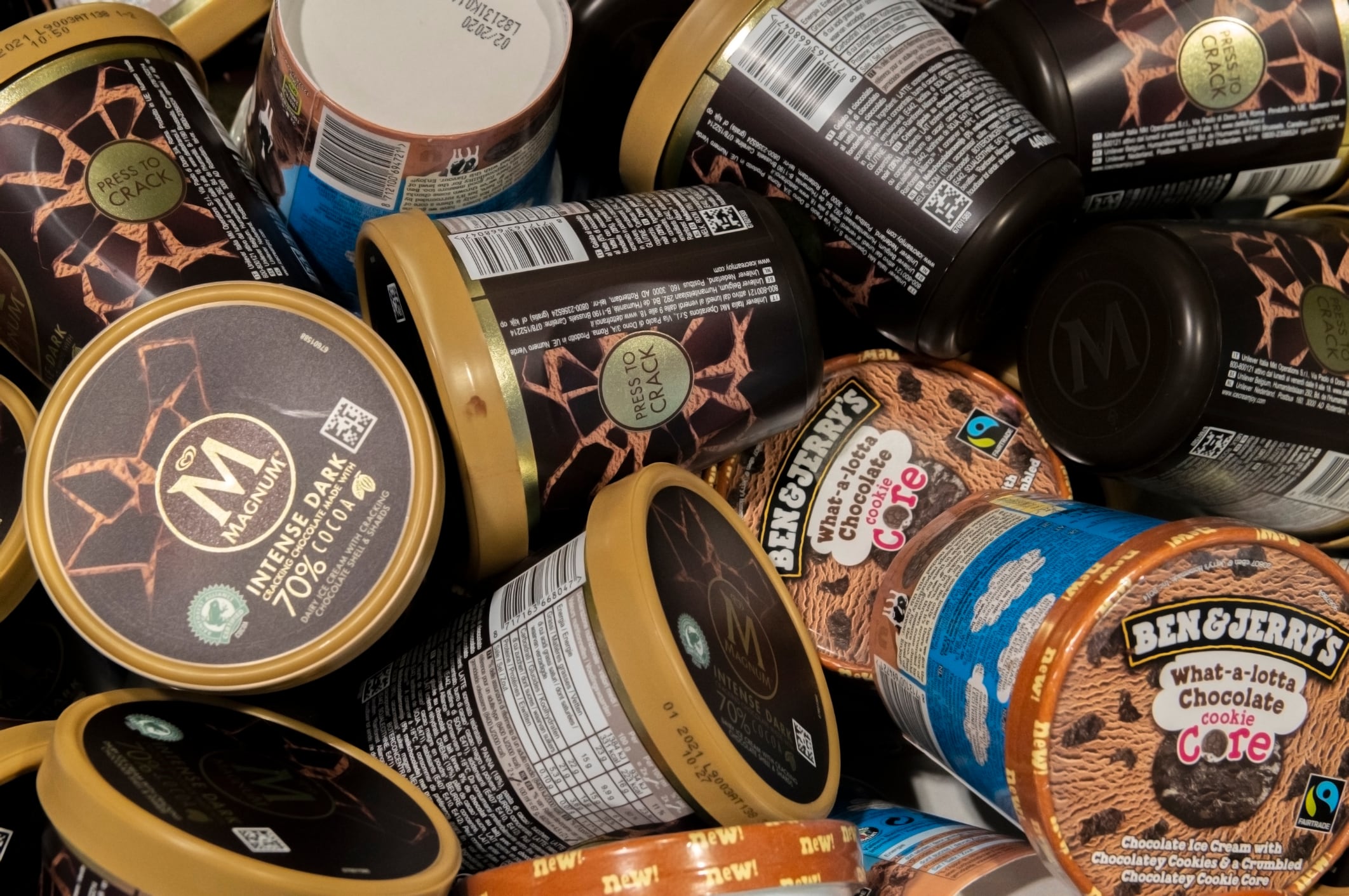 Close Up Of Ice Cream Tubes At Diemen The Netherlands 2019