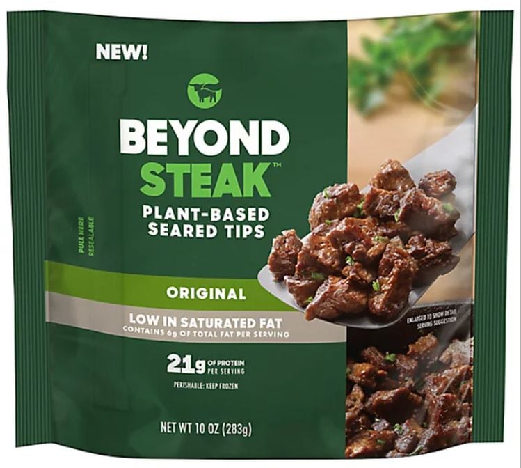 Beyond Meat test launches Beyond Steak plant-based seared tips, Beyond popcorn chicken