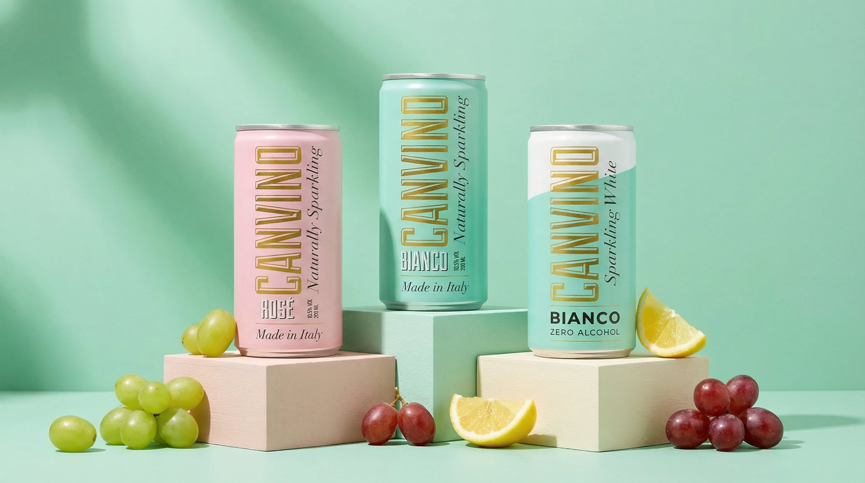 Canvino Bianco Zero Alcohol canned sparkling drink.