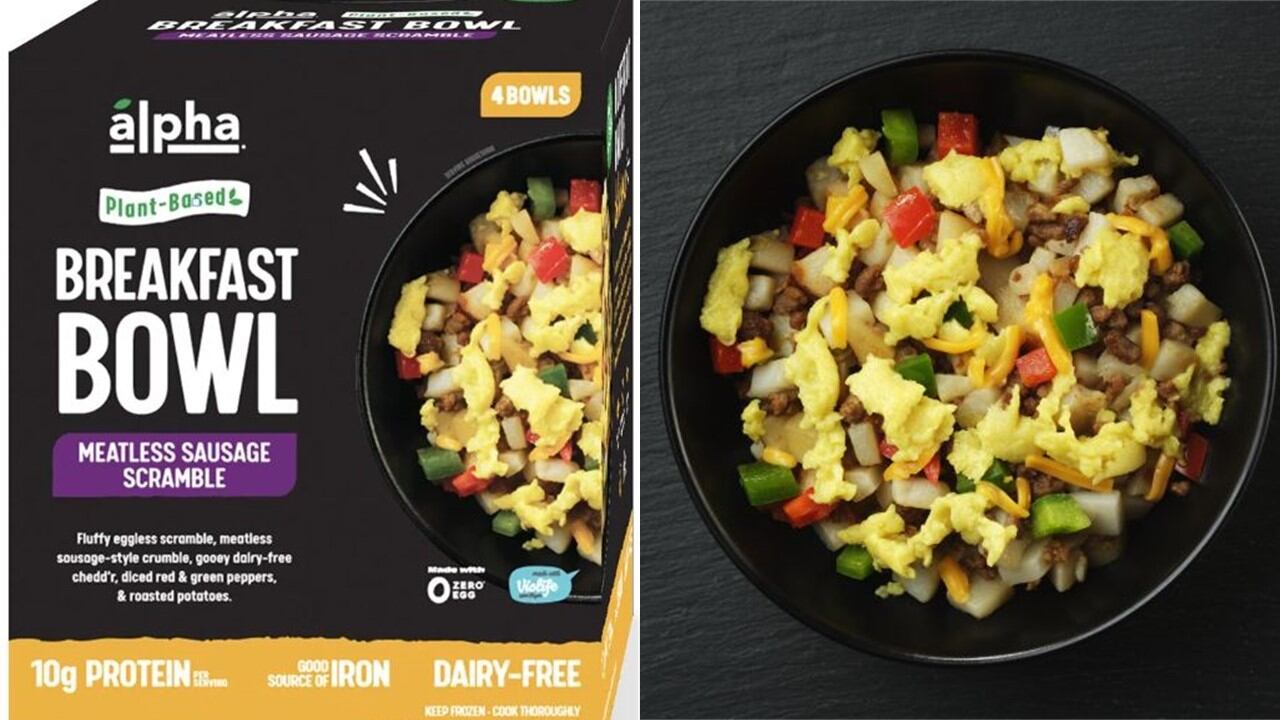 Alpha Foods and Zero-Egg create plant-based sausage scramble breakfast bowl